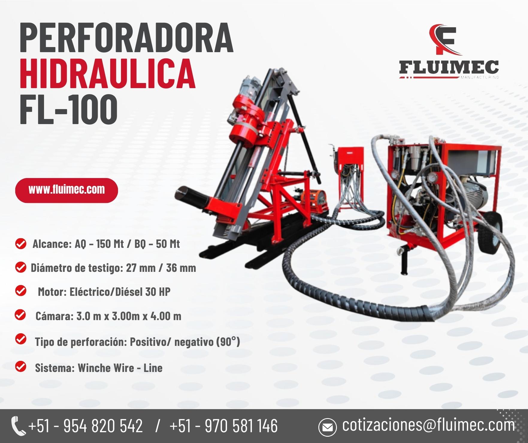 MAQUINA HIDRAULICA FL - 100 EQUIPO DE VERSATIL DE FACIL OPERACION 